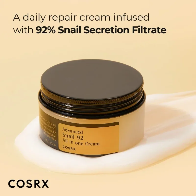 Snail Mucin-crema hidratante 92% Original, Gel facial de reparación diaria, alivia la barrera dañada, suero hidratante, reparación facial de la piel