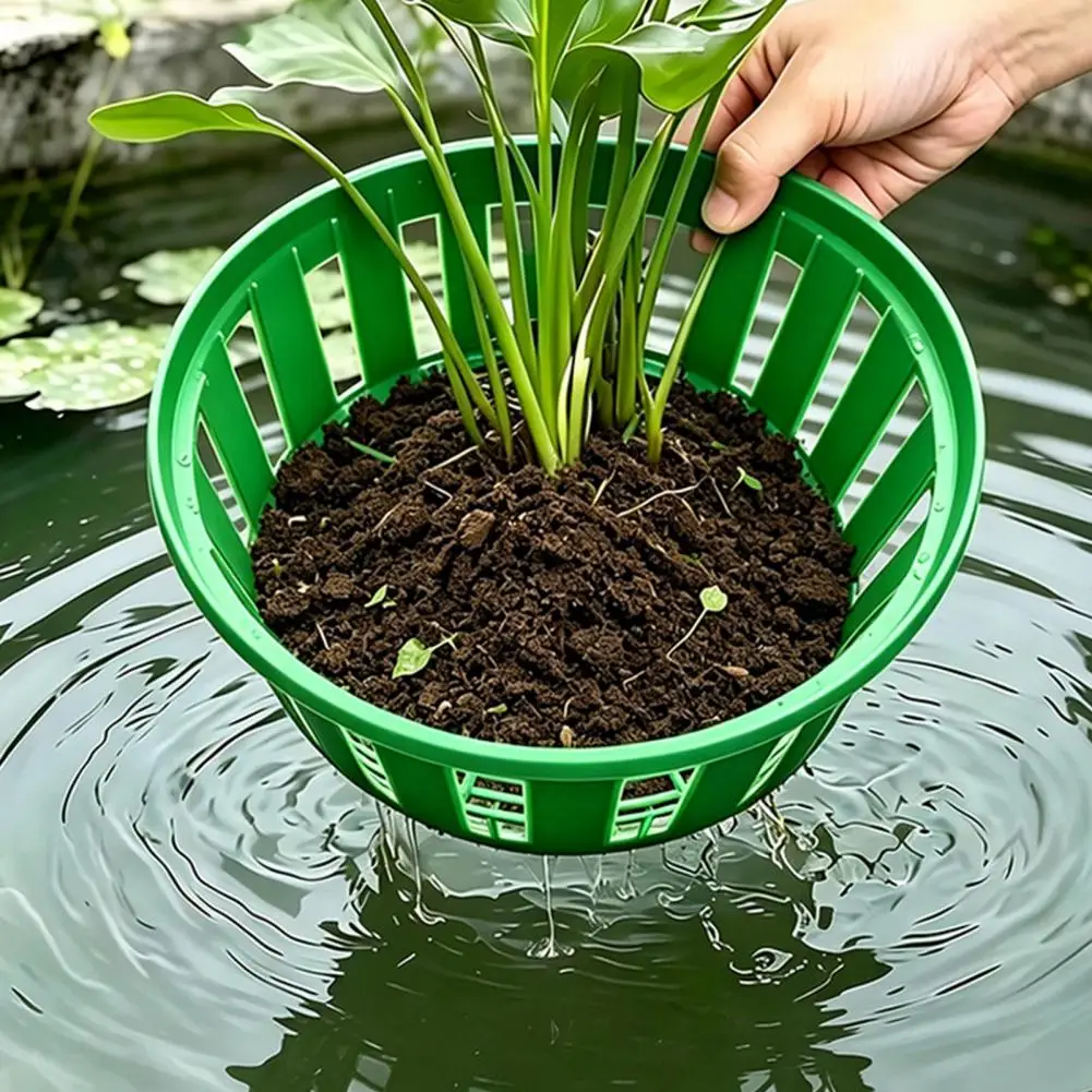 Water Lily Planting Cups Hydroponic Planter Basket Slotted Plastic Plant Grow Basket Aquatic Plant Holder for Ponds for Ponds