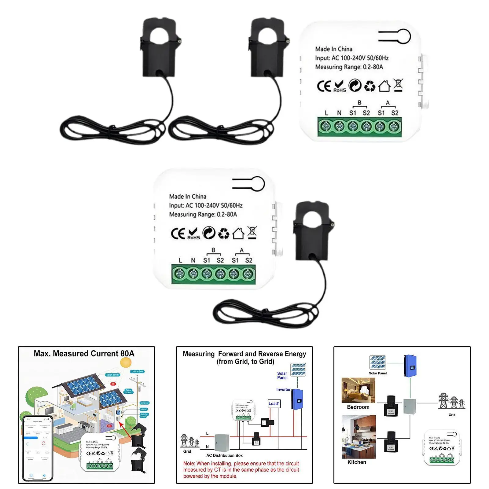 Smart Energy Meter Intelligent Volt Meter for Rental House Hotel Household