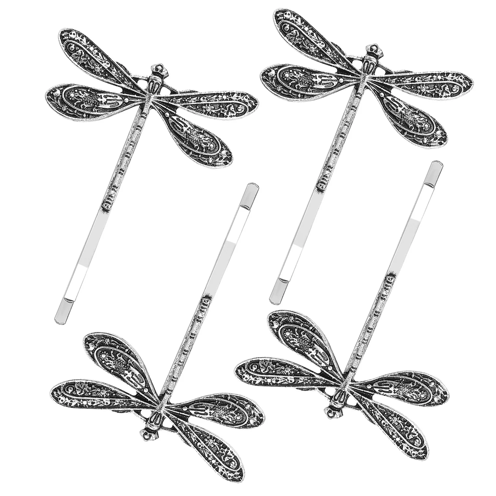 

4pcs Vintage Dragonfly Hair Clips Metal Alloy Retro Hairpin Barrette For Wedding Party Festival Women Hairstyle Decor