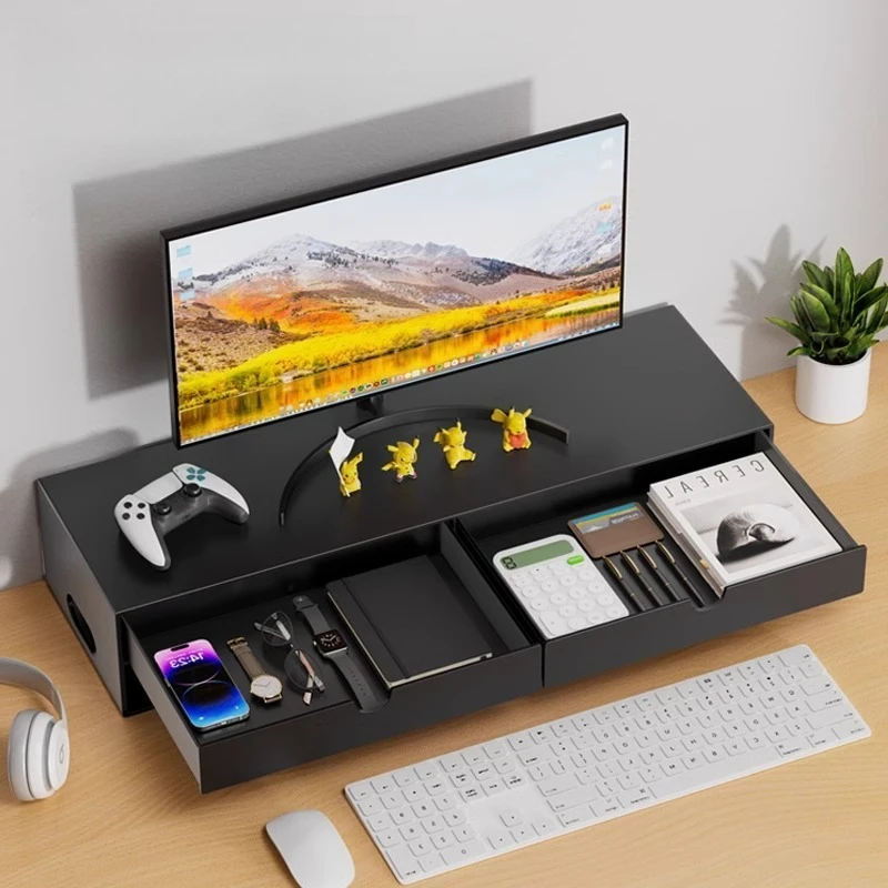Monitor Stand Riser Desktop Organizer Monitor Stand with Storage Drawer Space Saving Desk Shelf for Office Home Study Desk Riser