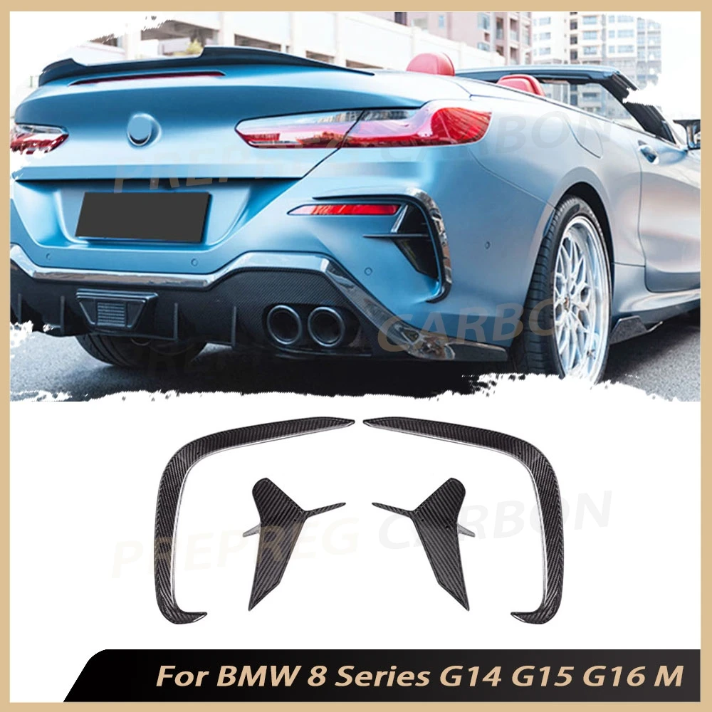 

Prepreg Dry Carbon Front Bumper Canards Splitters Rear Moulding Trim For BMW 8 Series G14 G15 G16 M Sport 2018-2021 FRP