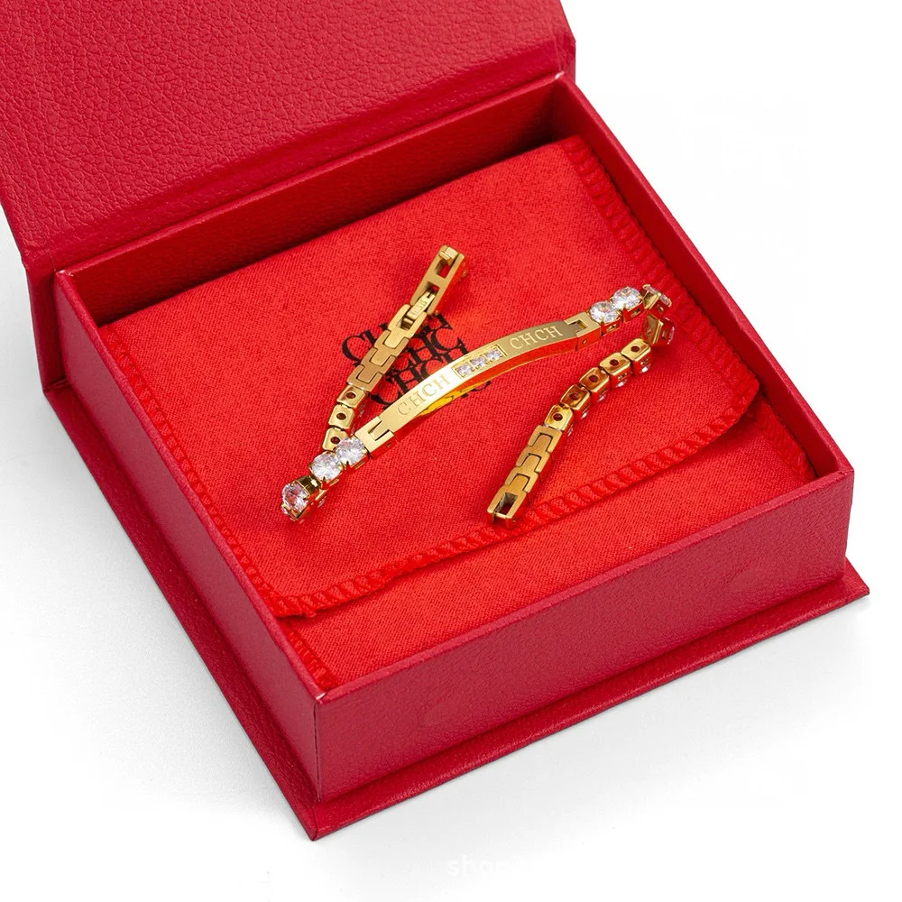 CHHC 2026 سوار الزركون النسائي الصغير، سلسلة تنس أنيقة وبسيطة، مجوهرات متراصة خفيفة الوزن، صندوق هدايا فاخر #5