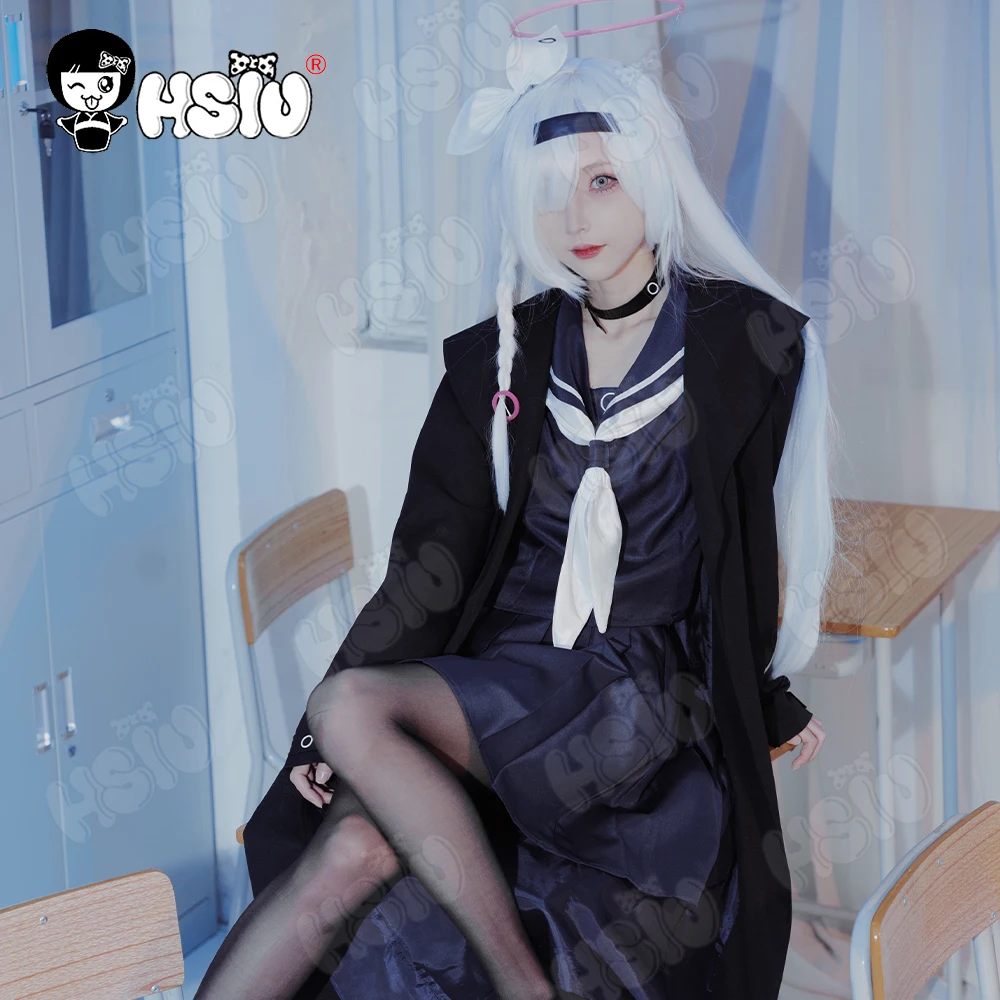 Planetarium Cosplay Costumes Game Anime Blue Archive HSIU BLUE BLACK Girl JK Uniform Shirt Skirt Headwear Necklace Suit