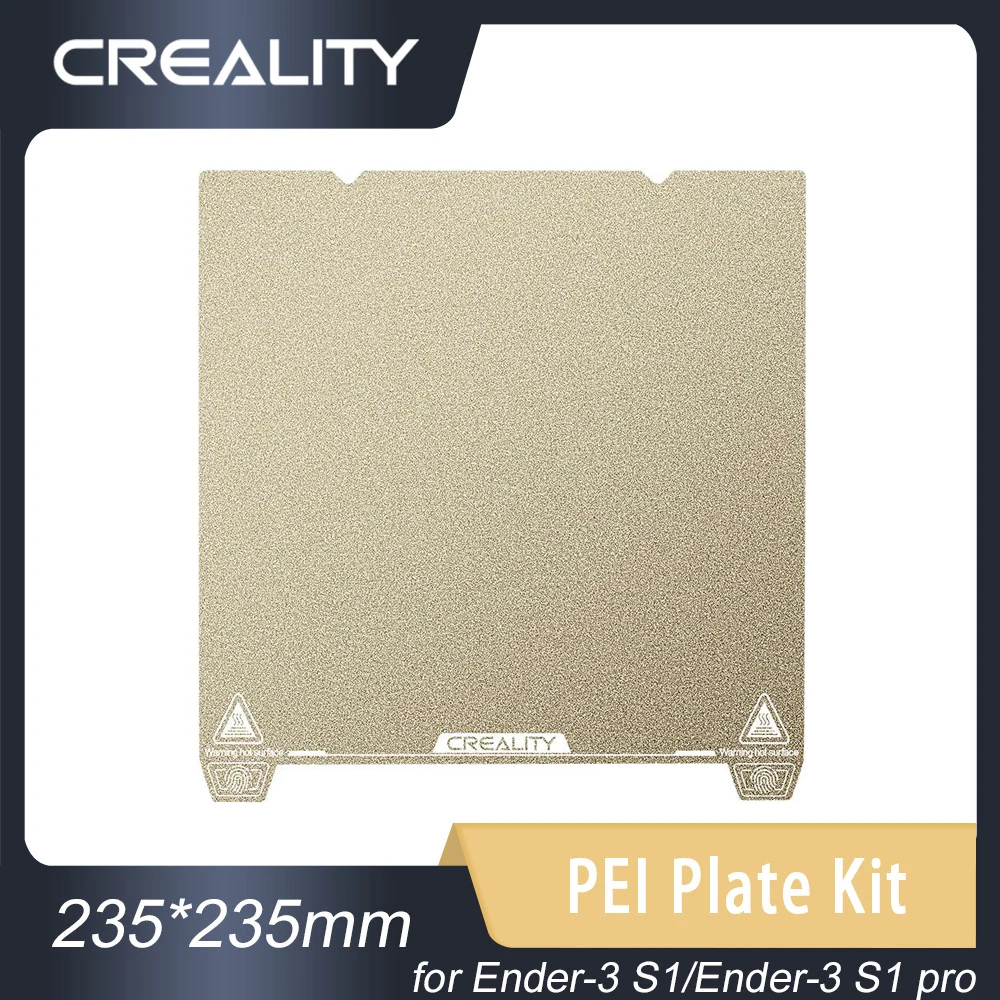 CREALITY Original Ender-3 S1/Pro PEI Plate Kit 3D Printer Parts 235x235mm Strong Adhesion Excellent Flatness Dual Tab Design