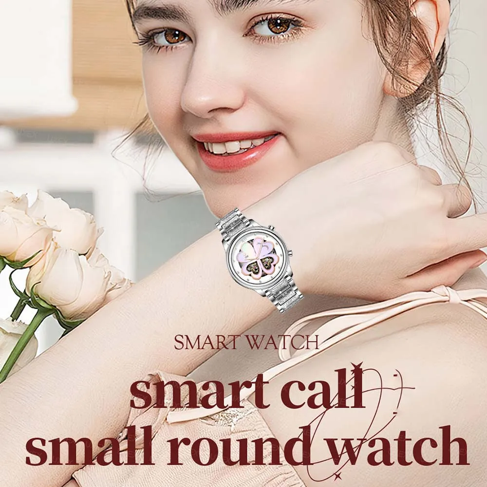 زائد موضة جديدة ساعة ذكية المرأة لتحديد المواقع المقتفي 1.27 "HD AMOLED معدل ضربات القلب مخصص الهاتفي مقاوم للماء بلوتوث دعوة Smartwatch سيدة