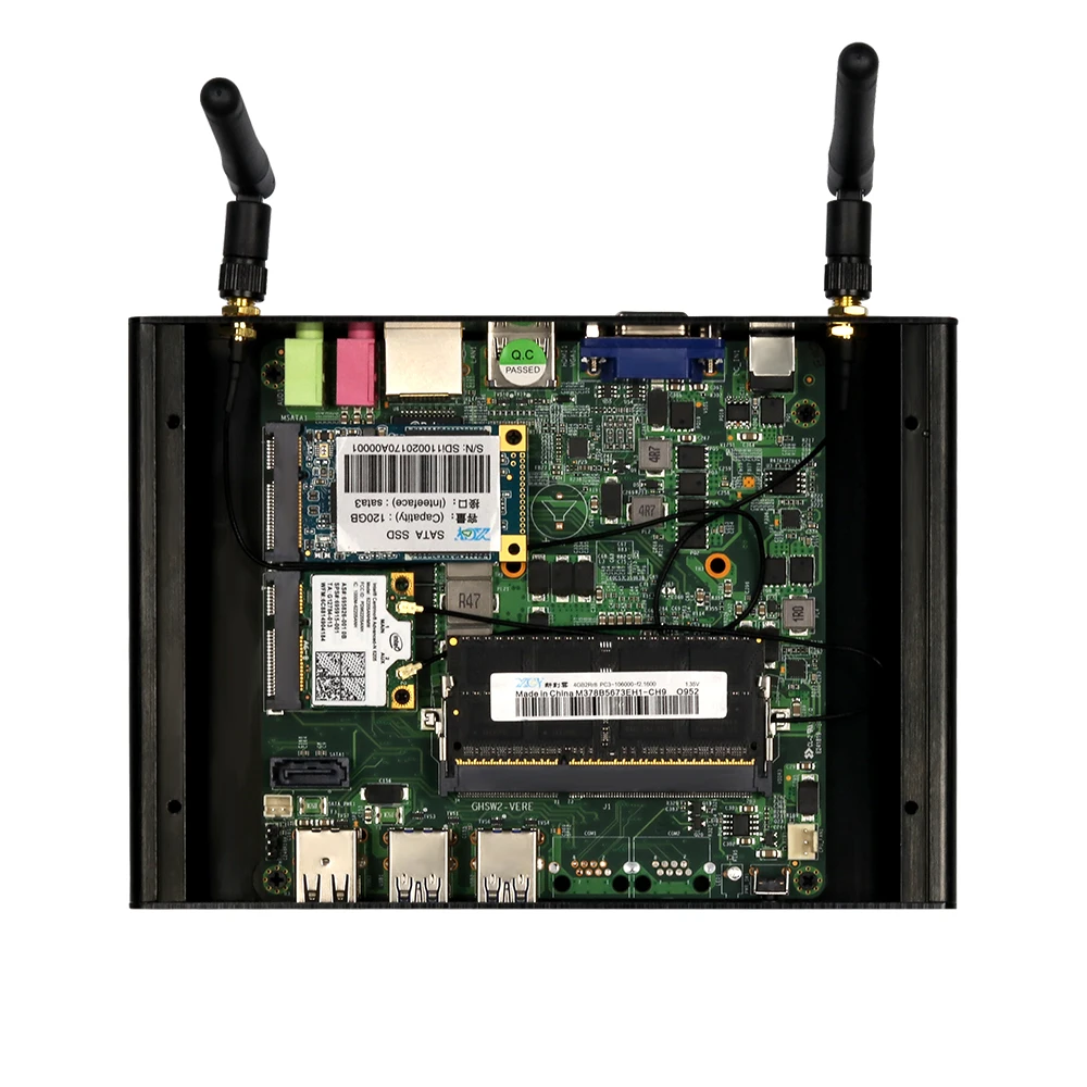 Mini PC Intel Core i7-5500U 8 GB di RAM 128 GB-512 GB SSD Windows 10 300 Mbps Wi-Fi HDMI VGA 8 * USB Computer da ufficio
