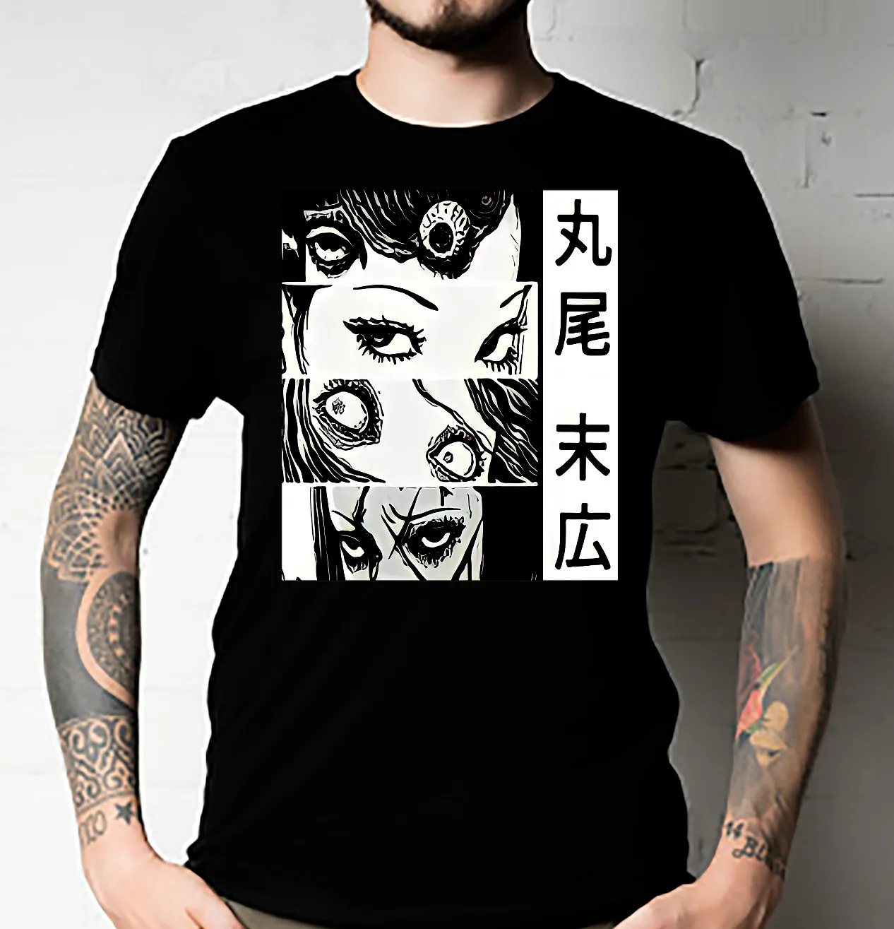 Tomie Junji Ito Horror Manga T Shirt basic black Horror graphic T-Shirt Unisex