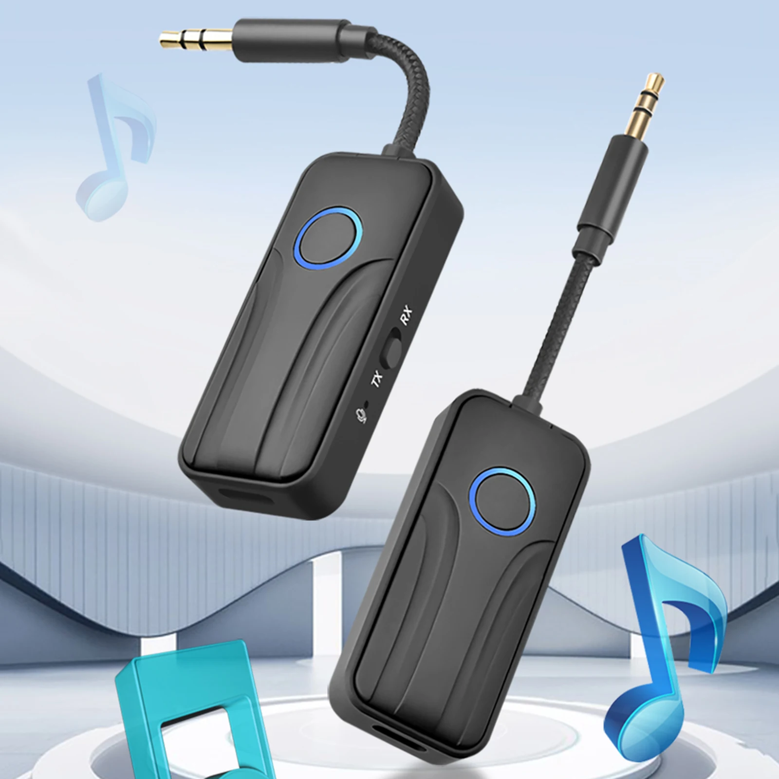 BT6.0 Wireless Receiver Transmitter Multifunctional Car Audio Converter 3.5mm Aux Audio Adapter for Home Stereo/Wired Speaker