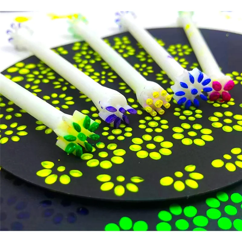 

ABFU-лепесток цветов для инструментов для точечной окраски, набор двусторонних инструментов из 10 пластин, цветочные штампы для изготовления карточек