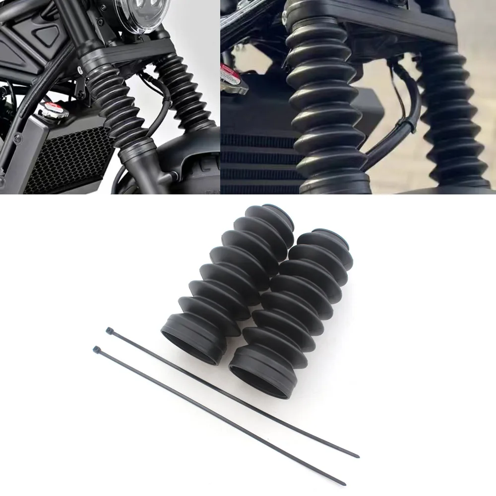 

Аксессуары для мотоциклов, чехол на переднюю вилку, резиновый алюминиевый черный, левый и правый для Honda Rebel CMX 300 CMX 500 2017-2021