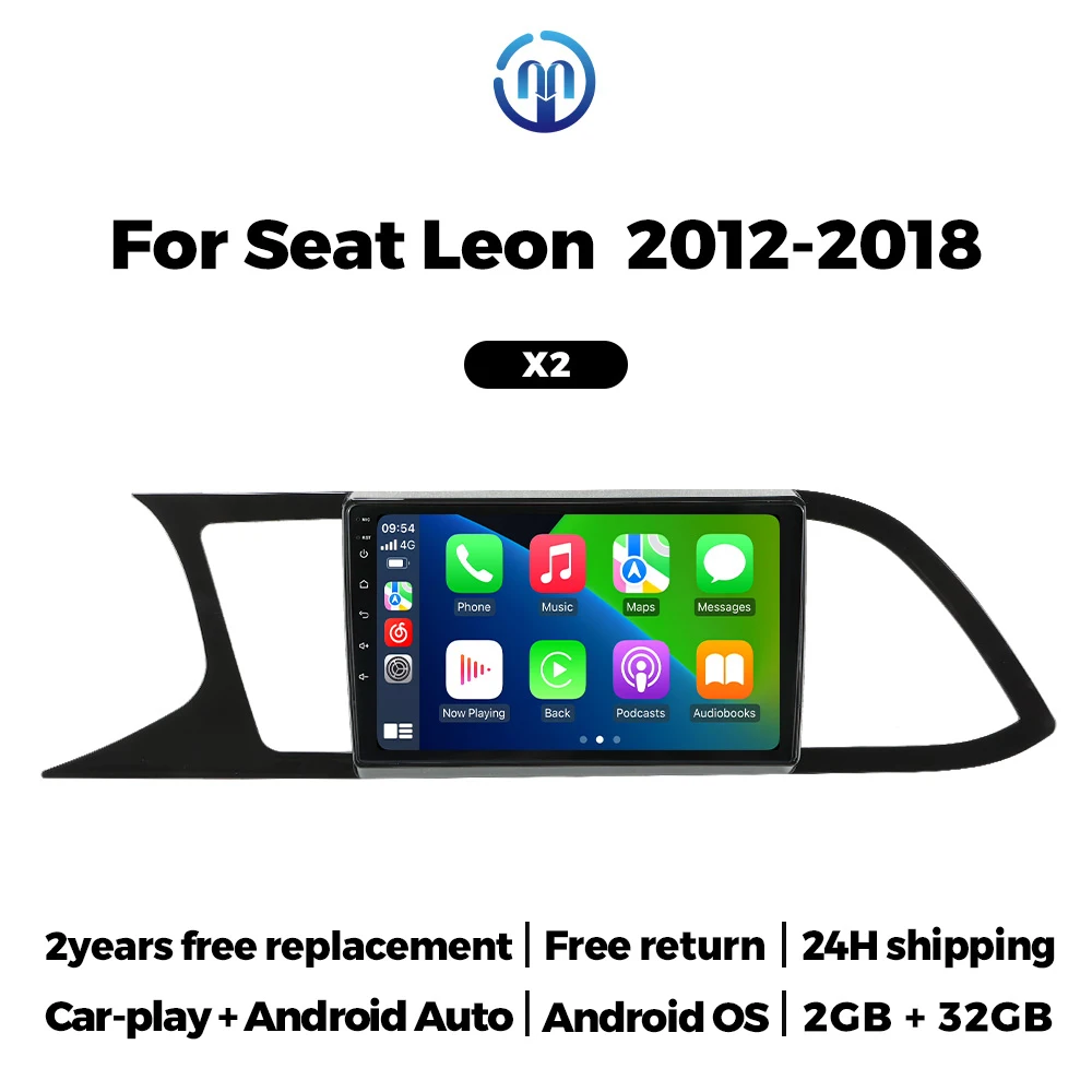 Navifly 9 Inch Car Stereo For Seat Leon 2012-2018 Android Auto FM RDS Radio Wireless Carplay BT GPS Navigation Car Audio Player