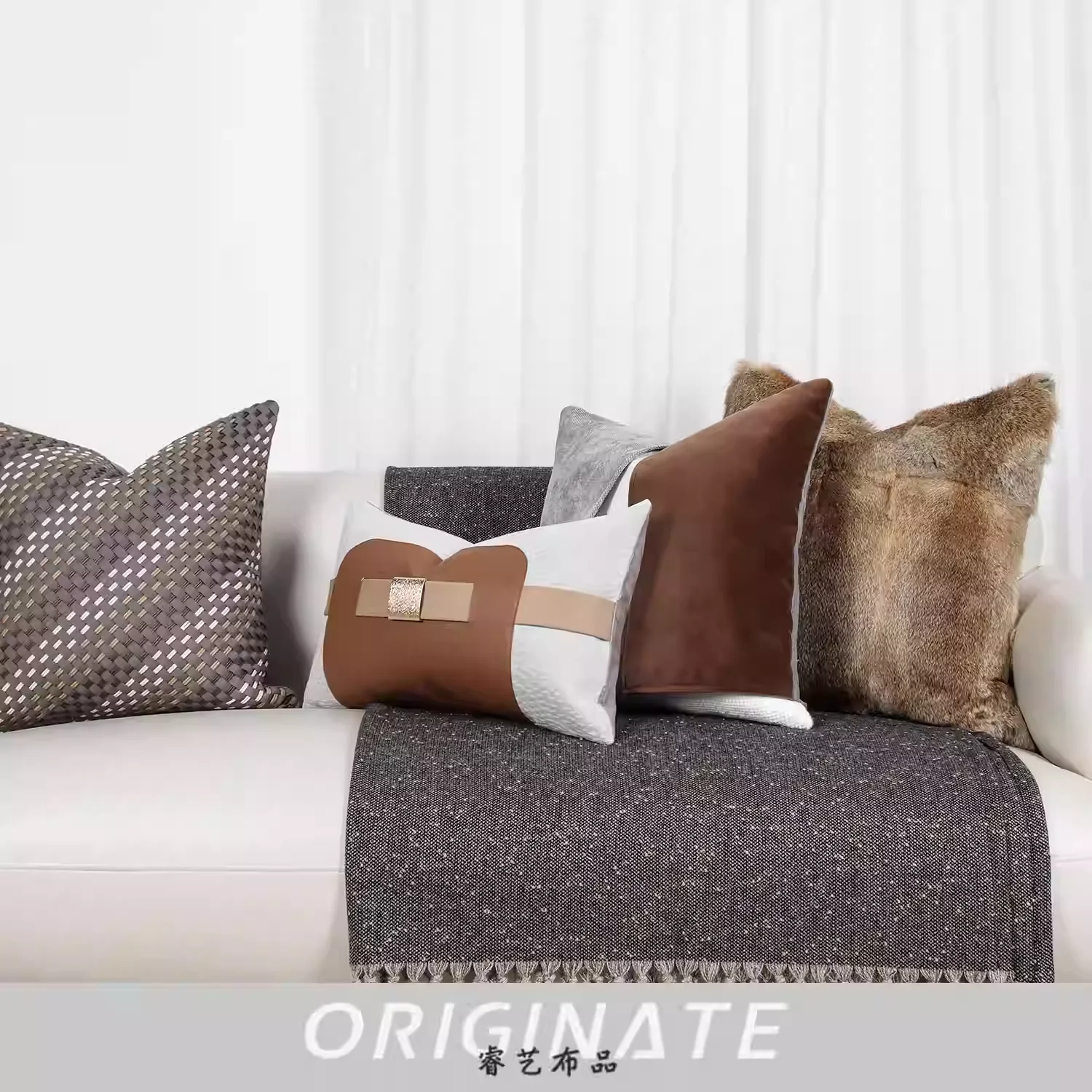 RUIYI Premium Luxury Nordic Style Cushion Set 30/45/50 CM Decorative Pillowcases Zipper Pillow Case Home Decor
