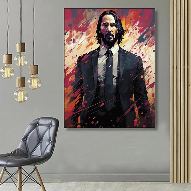 2024 New 5D DIY John Wick Diamond Painting Kit Diamond Embroidery Color oil painting hand Mosaic home decoration gift