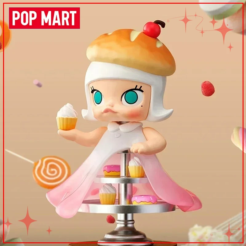 سلسلة رأس الخبز من POPMART MOLLY، صندوق أعمى قابل للجمع، تماثيل عصرية وهدايا عصرية