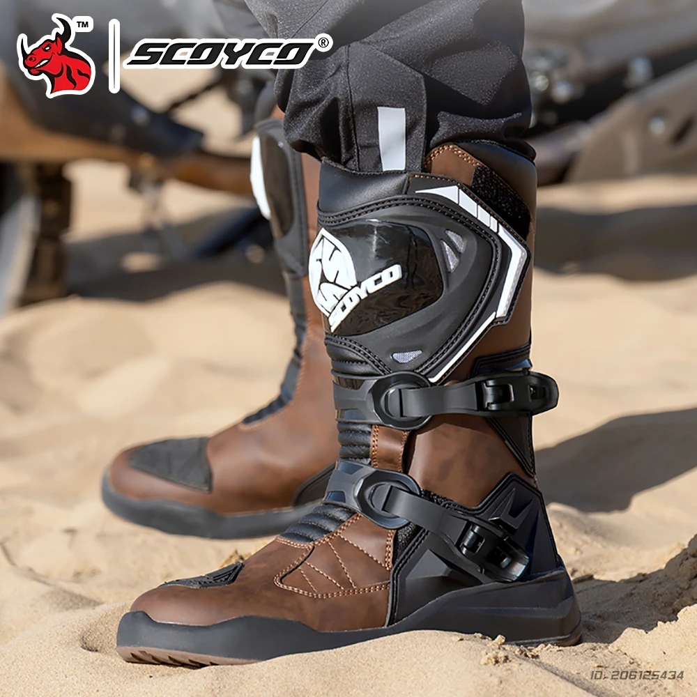 

Мотоциклетные ботинки, ветрозащитные водонепроницаемые ботинки для мотокросса, противоскользящая профессиональная мотоциклетная обувь для уличной внедорожной раллийной езды