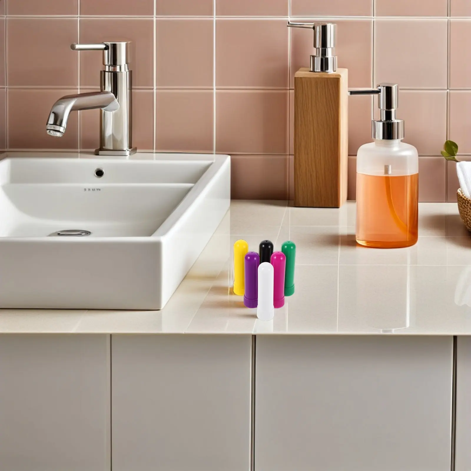 

6Pcs Refillable Essential Oil Nasal Breath Sticks Portable Plastic Tubes Aromatherapy Diffuser Fresh Breath Nasal Aroma