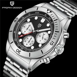 PAGANI DESIGN VK63 Movt Quartz Watch For Men Stainless Steel Sapphire Glass 2023 New Top Brand Sports Chrnograph Reloj hombres