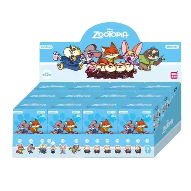 Authentique Jandoon Zootopia Rice Grain Mini Blind Box Office Elite Series Nick Wilde Judy Hopps Figurine de collection Ornement de bureau Cadeau