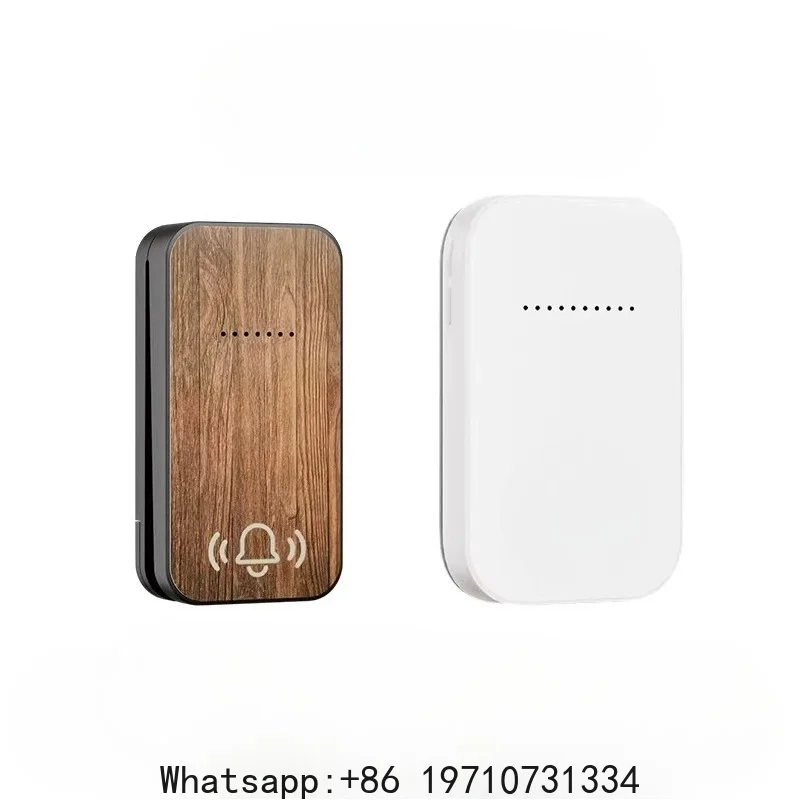Wood grain doorbell household wireless self-generating doorbell home commercial housing large volume one for two