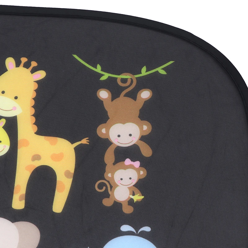 2PCS Window Sunshade Cover For Baby Kids Universal Car Styling Foldable Cute Cartoon Car Sun Shade Cover UV Protect Curtain Side