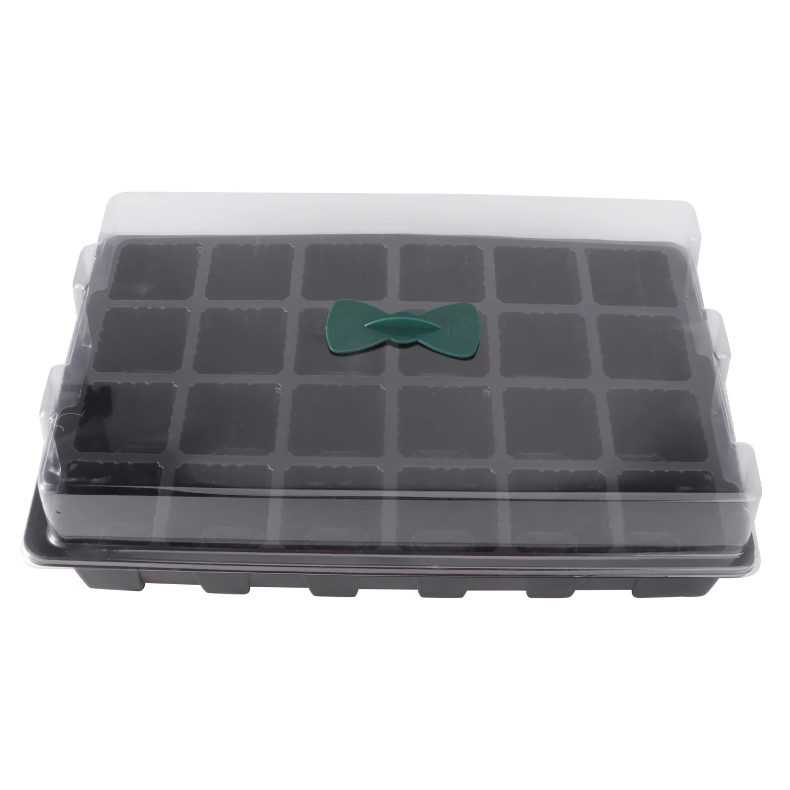 24 -holes Wheatgrass Grower Tray Seed Trays for Planting 12 Cells Sprouter Black