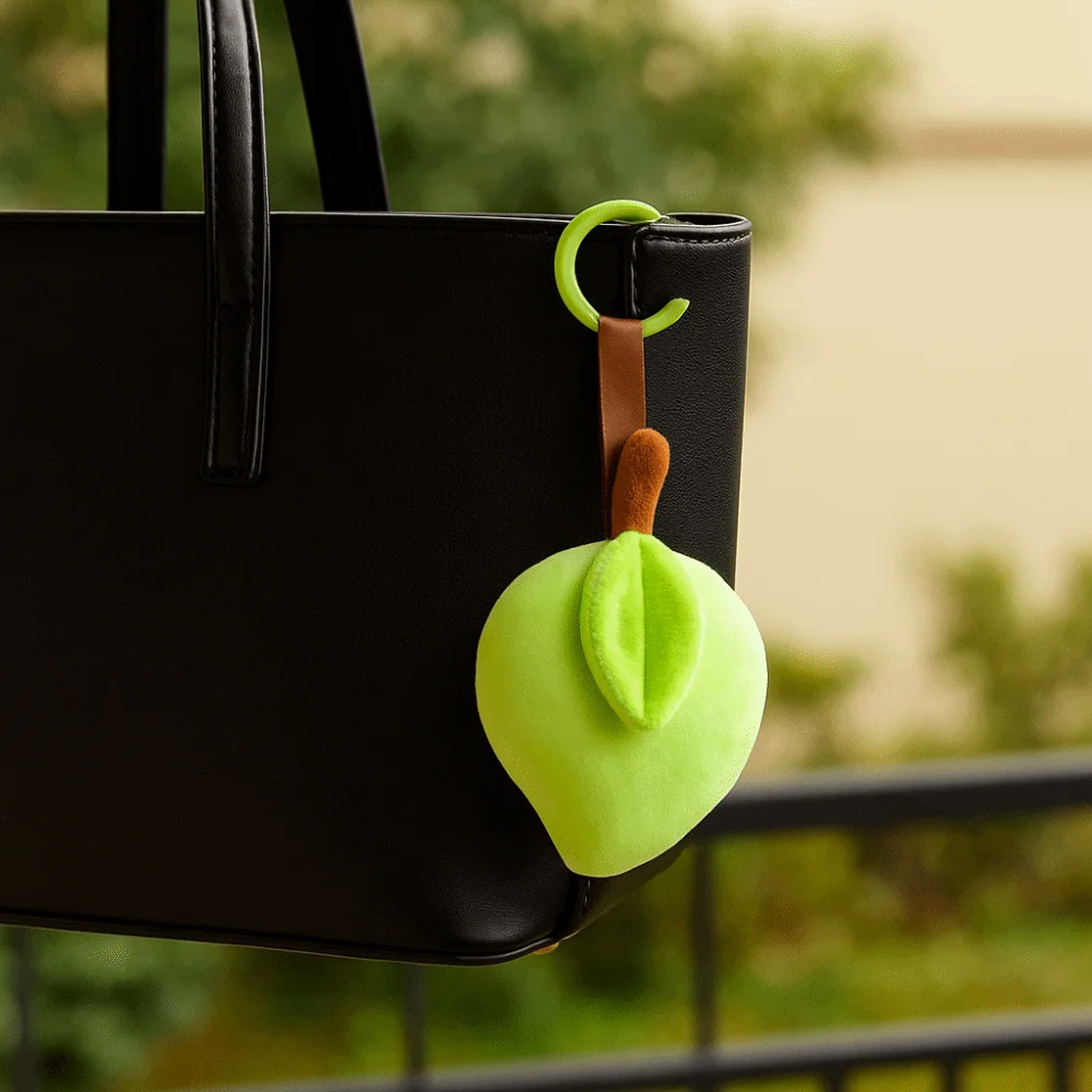 الإبداعية المانجو الفاكهة مفتاح سلسلة البرتقال حقيبة كرتونية قلادة بلون الحبل حلقة رئيسية الأطفال #4