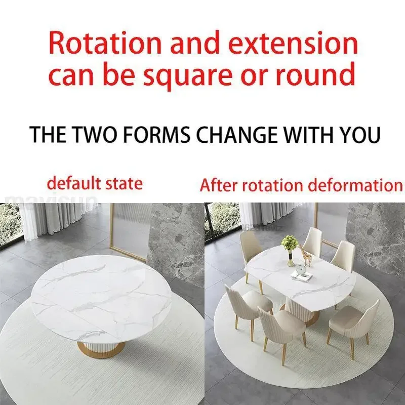 Dinning Tables Sets Ceramic Dining Table Round Oval Kitchen Chairs Designer Coffee Service Modern Rooms Restaurant Room Marble