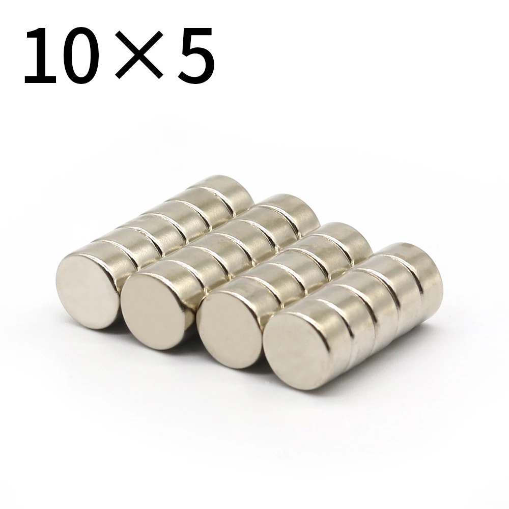 

10/20/50/100/200 Pcs 10x5 Round NdFeB Neodymium Magnet N35 10mm x 5mm Super Powerful Small imanes Permanent Magnetic Disc 10*5