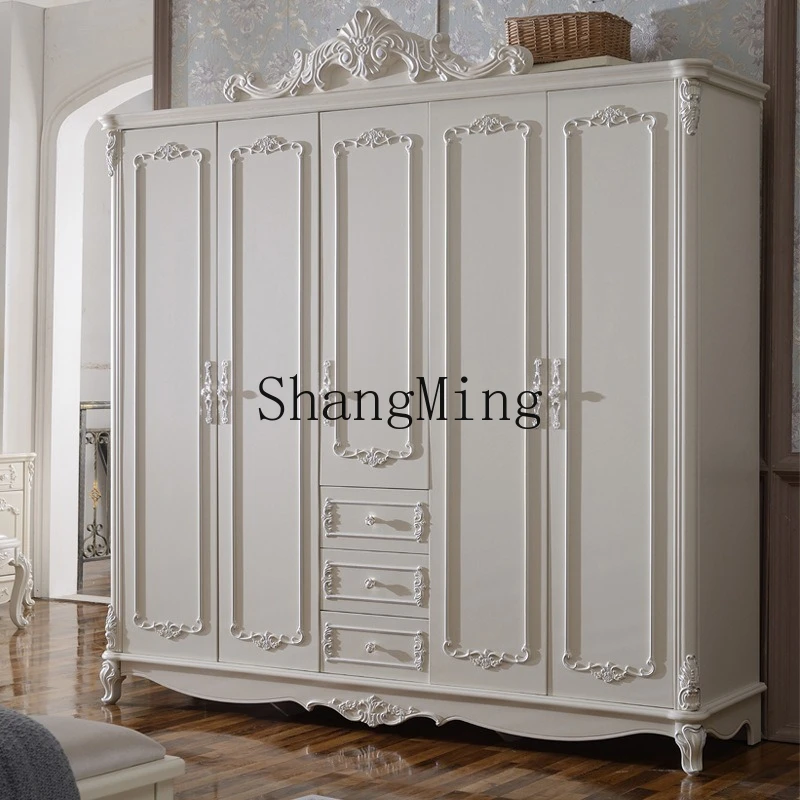 

FG luxury wardrobe modern simple bedroom storage large wardrobe door carved wardrobe