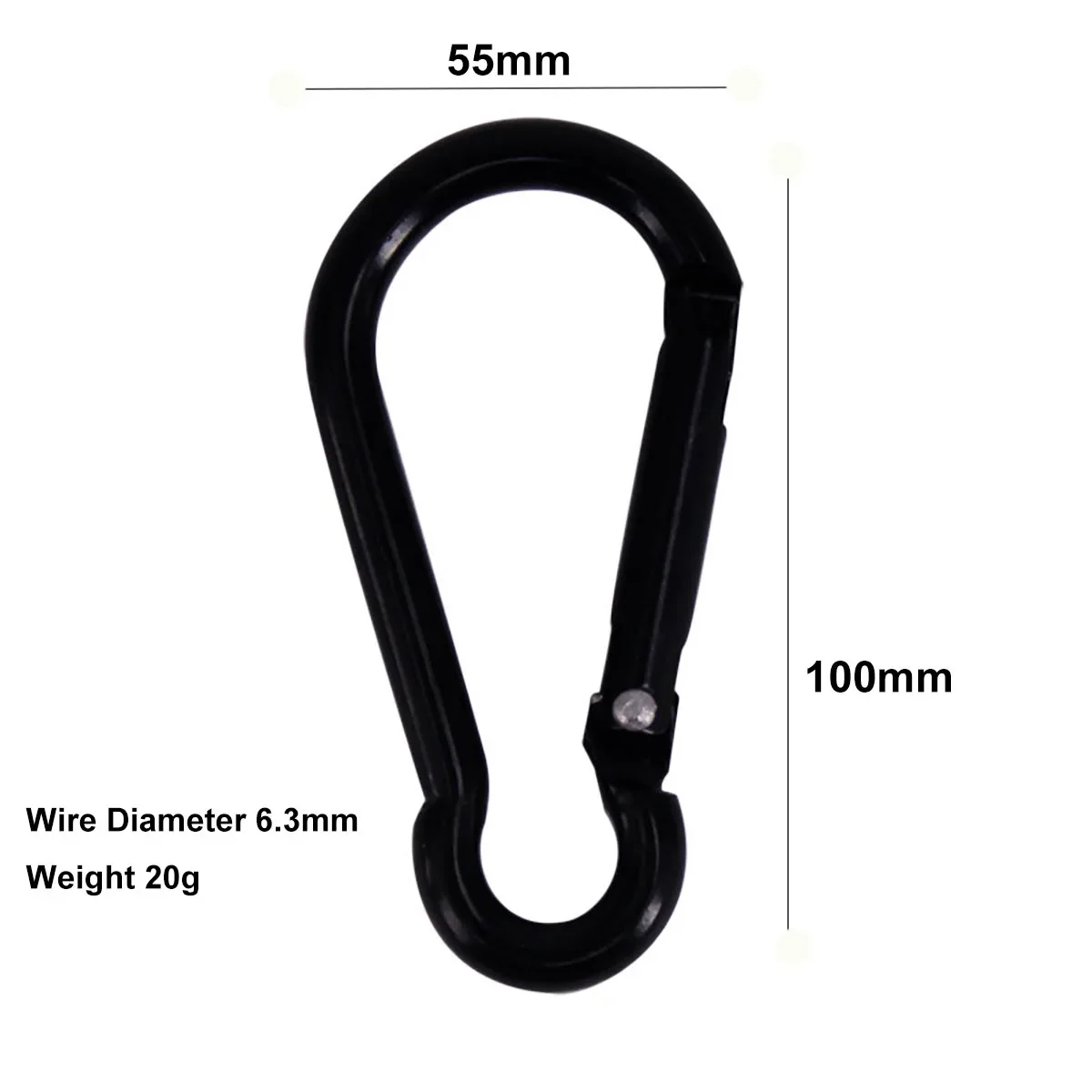1/2/5pcs Big Aluminum Alloy Carabiner Camping Hiking DIY Hook Outdoor Sports Multi Colors Luggage Backpack Lock Buckle Keychain