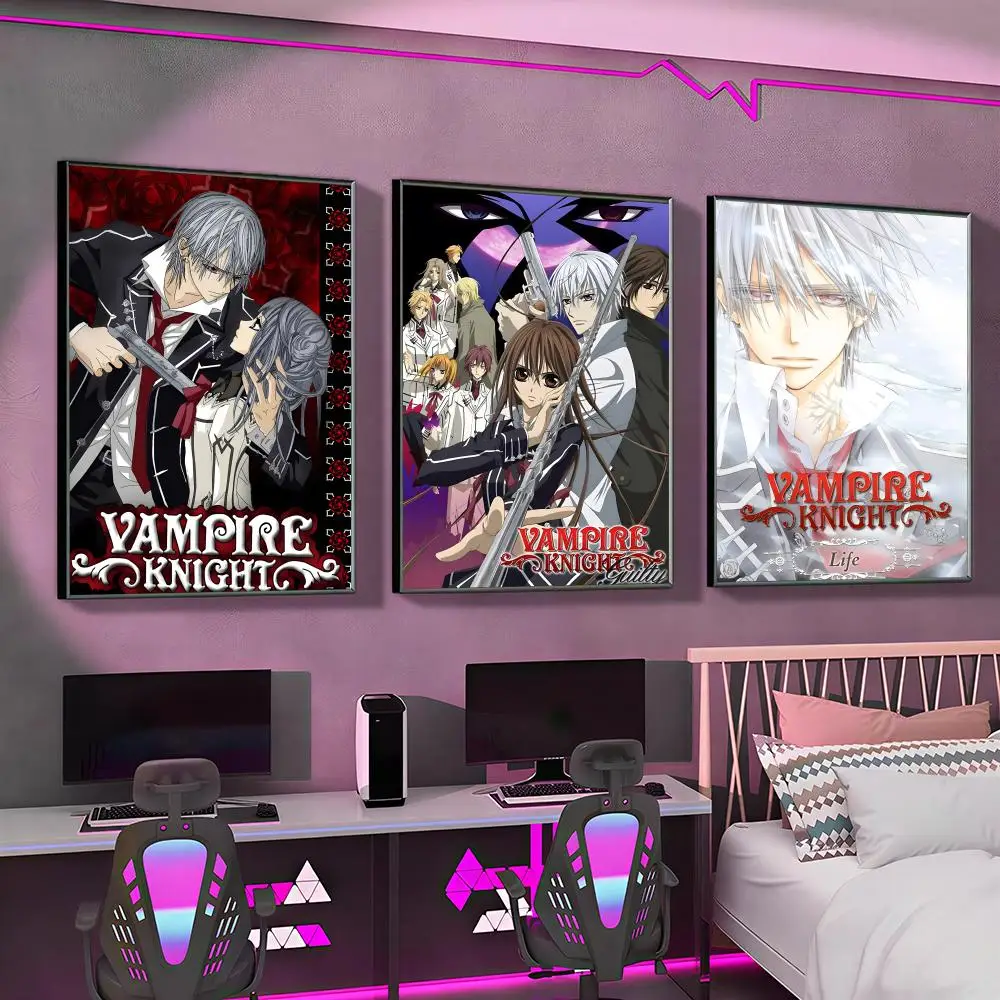 Vampire K-Knights Anime Poster Versatile HD Waterproof Wall Art Self-Adhesive Decor for Any Space Ideal Gift