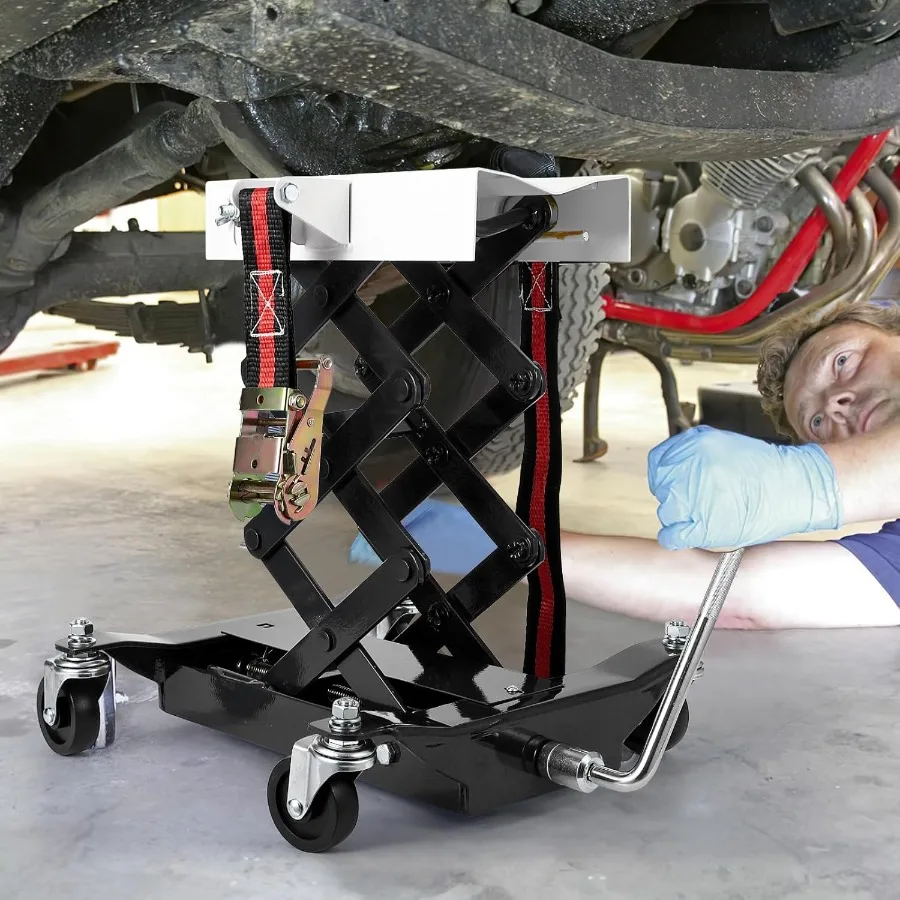 مقبس نقل منخفض بسعة 450 رطل مع أشرطة أمان لإصلاح السيارات شديدة التحمل 723 في نطاق الرفع مع معرف تصميم 4 عجلات #3