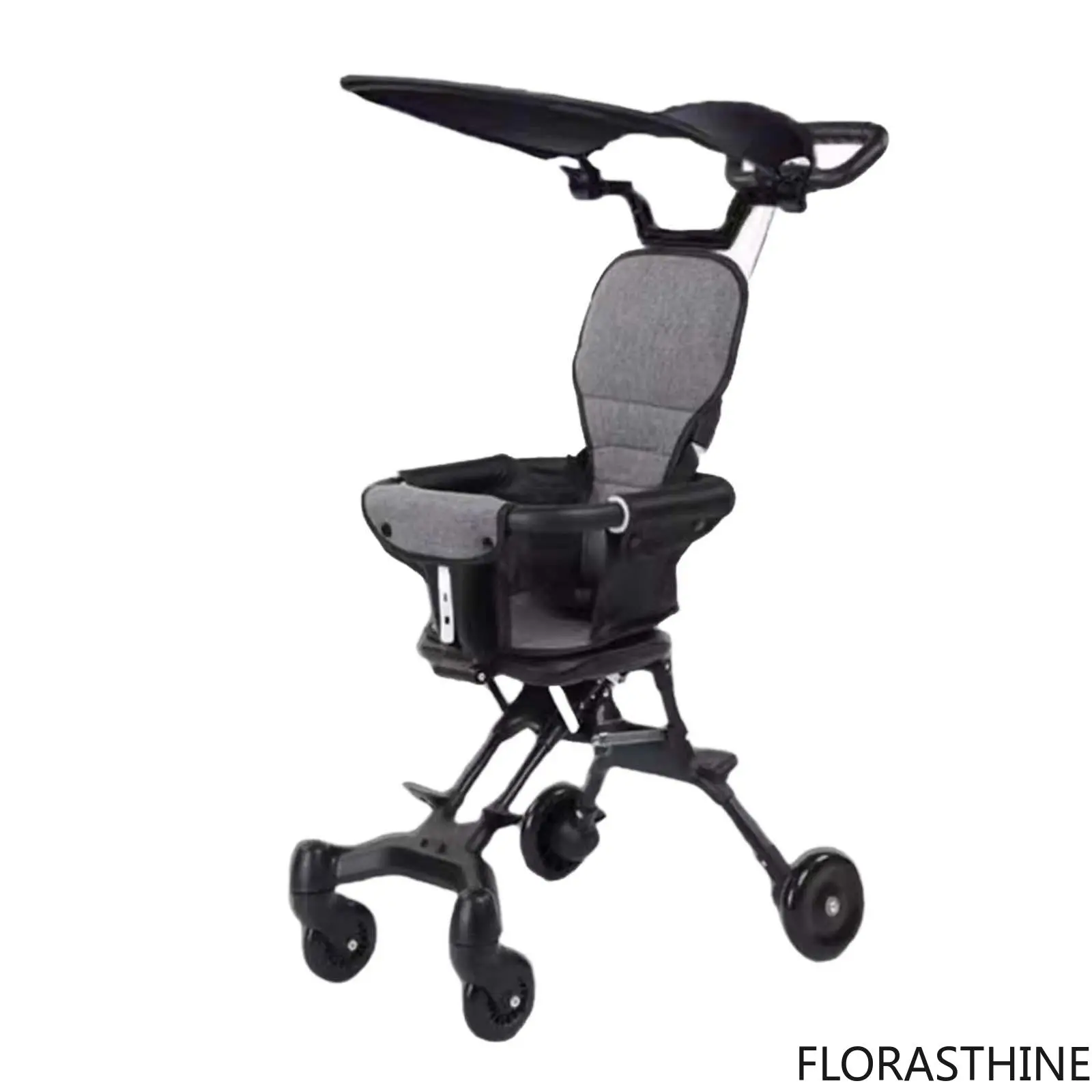 Travel Stroller Multipurpose Lightweight with Canopy Adjustable Foldable Portable Stroller for Park Trips Travel Airplane