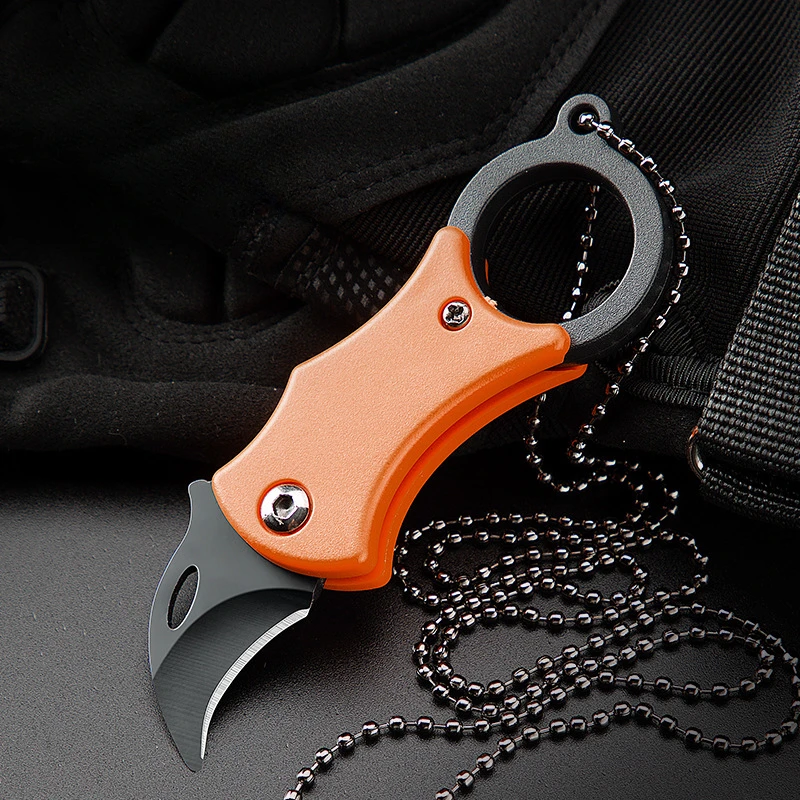 Mini EDC Outdoor Portable Knife Multi-purpose Hiking Hook Mini folding claw Open box necklace High hardness knife