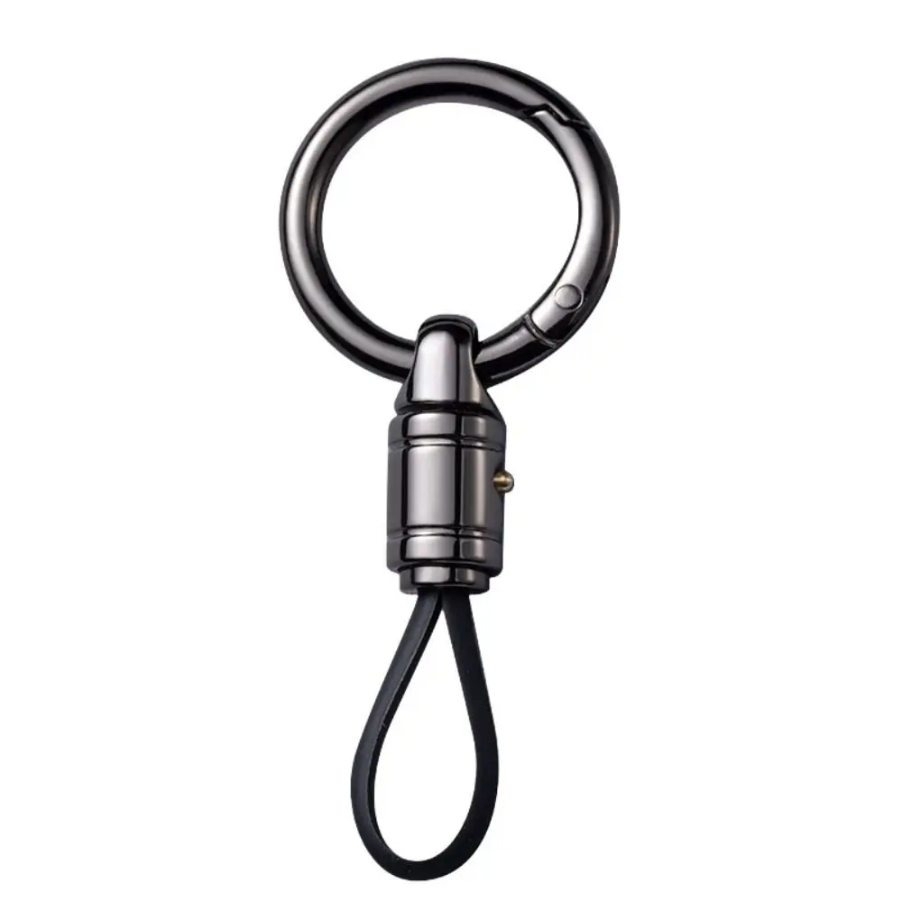 High-end Car Key Chain Pendant Multicolors Anti-lost Metal Simple Keychain Business Style Men's Waist Hanging Buckle