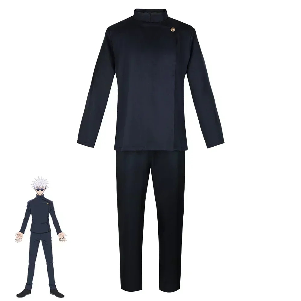 Jujutsu Kaisen Geto Suguru Cosplay Costume Mens Black Shirt Pants Wig High School Halloween Uniform Full Set Anime