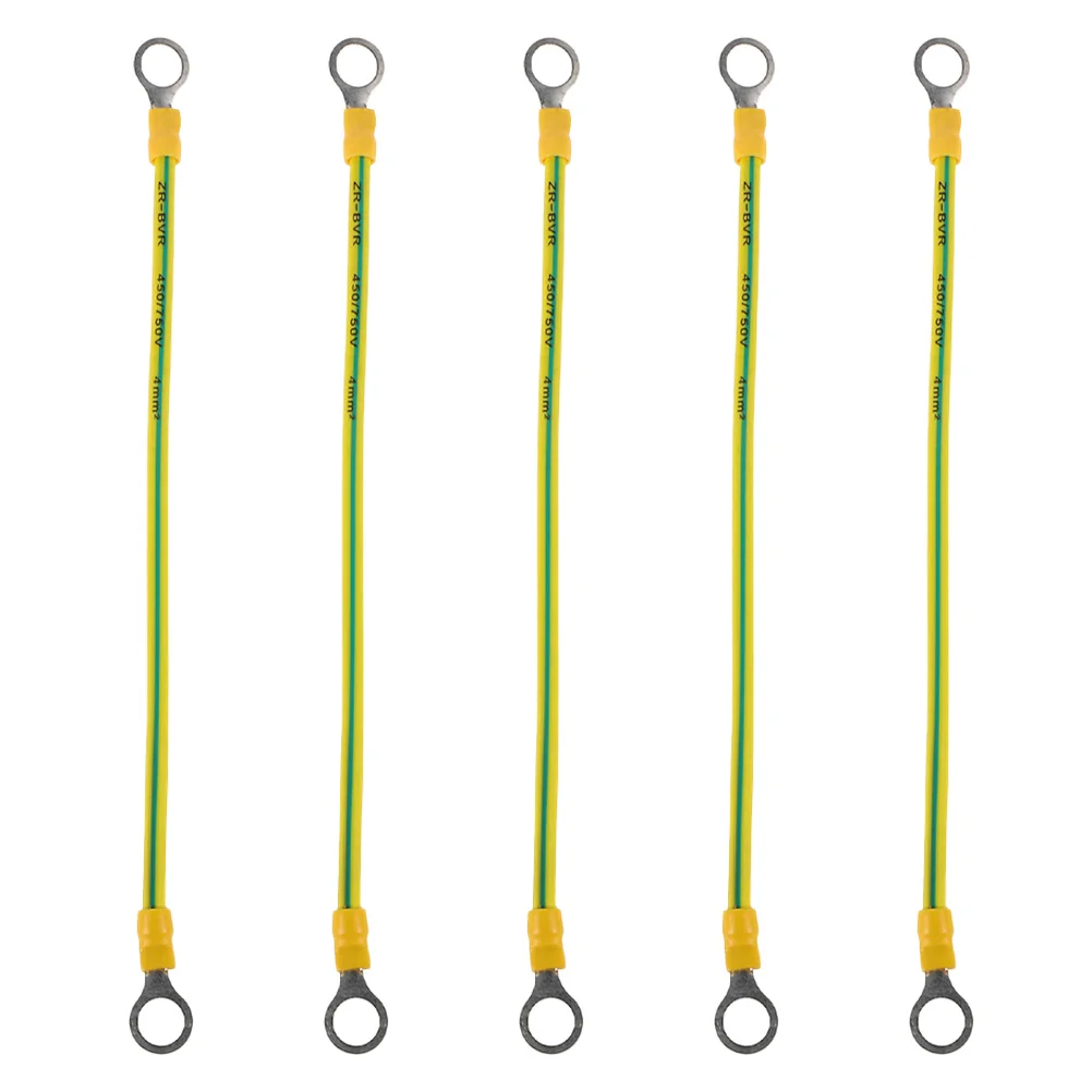 

5pcs Electric Jumper Cables Durable Copper Grounding Straps Automotive Engine Ground Wire Connectors For Cars Vehicle