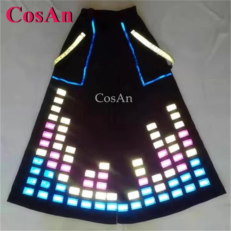 

CosAn, новый стиль, танцевальные брюки с призраками, AUS Style, Grim Reaper Phat, красивые брюки-клеш, светящиеся свободные светоотражающие брюки