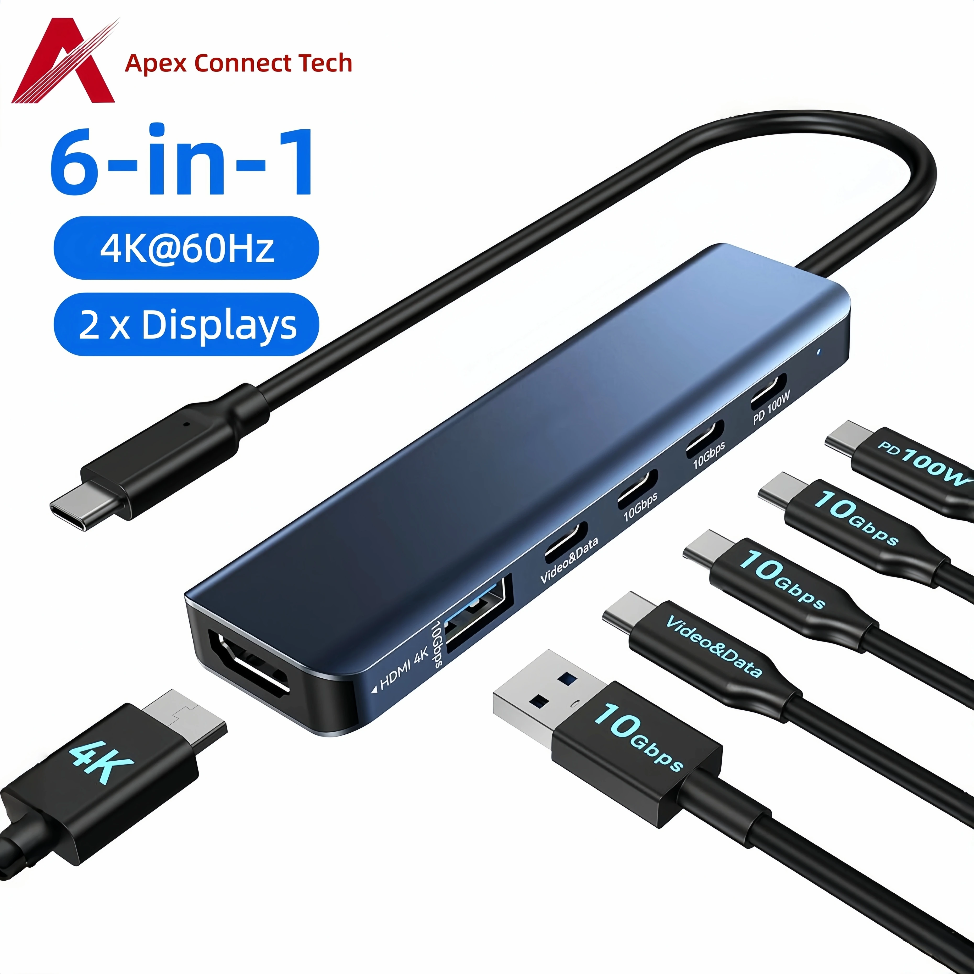 Usb C Hub 4K60Hz Wi…