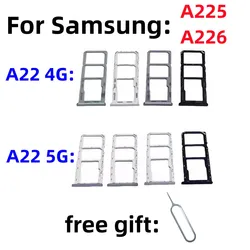 SIM Card SD Card Tray chip slot drawer Holder For Samsung Galaxy A22 5G SM-A225F A226B A2260 A226DS SD SIM Card tray Slot