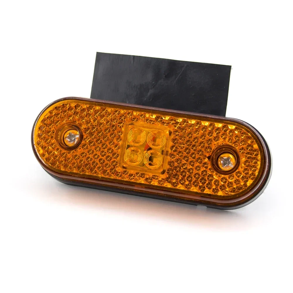 ATVOV 10pcs 4 LED 12V 24V Side Marker Light + Bracket Turn Signal Rear Tail Clearance Lamp Truck RV Trailer Lorry Pickup Scania
