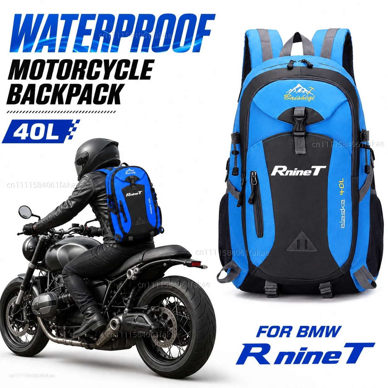 

FOR BMW R nineT 2014-2026 Motorcycle Backpack 40L Waterproof Travel Backpack Outdoor Hiking Camping Daypack Lightweight Riding