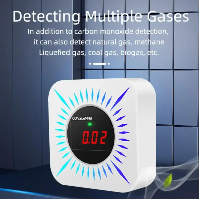 Tuya Smart WiFi Zigbee Gas Carbon Monoxide Detector Multifunctional Alarm 80DB Alarm APP Wireless Control Smart Home Security