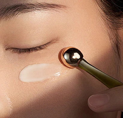 

【WAD】Двусторонняя роликовая массажная палочка, аппликатор для крема для глаз, косметический шпатель, против морщин, ложка для лица, сплав, инструмент для ухода за кожей лица