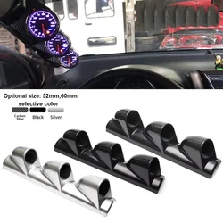 Car Universal Auto Gauge Pod Mount Holder 52/60mm A-Pillar Triple 3 Hole Meter Pod Gauge Cup Dash Board ABS Black Car Accessory