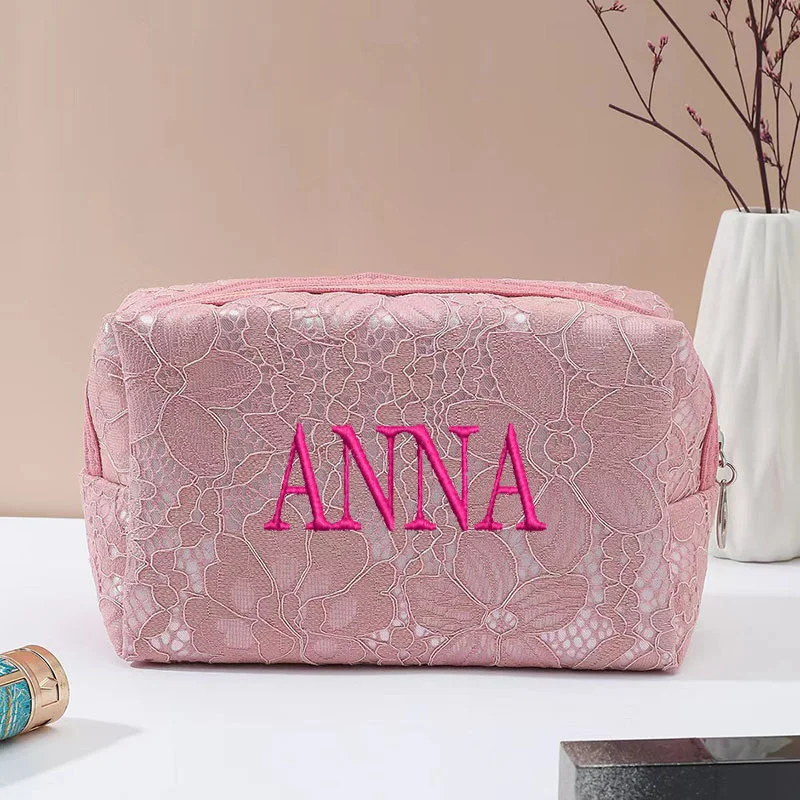 Personalized Makeup Bag Light Luxury Lace Makeup Bag Travel Portable Wash Bag Travel Storage Makeup Bag