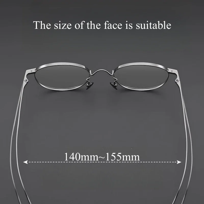 OLLYMURS Retro Pure Titanium กรอบแว่นตาผู้ชายผู้หญิง Ultralight Luxury Optical Prescription กว้างกรอบแว่นตาแว่นตา