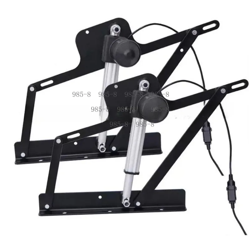 Black Metal Hardware Bed Mechanism with Motor, Foldable Adjustable Electric Bed Driving Structure