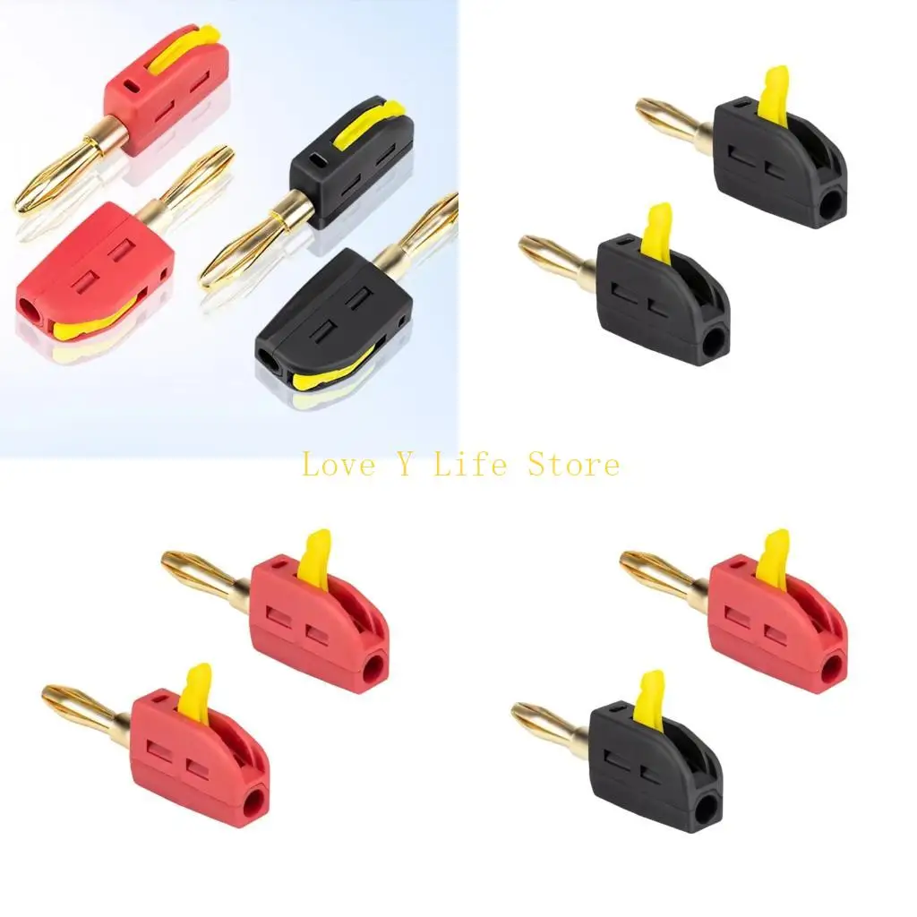 

L74C Gold Plated 32A Banana Plugs Solderless Quick Not Welding Required